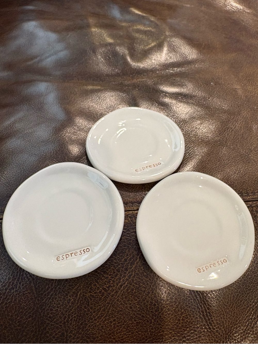 2009 Starbucks Tree of Life Hand Painted Espresso Saucers Set of 3 EUC